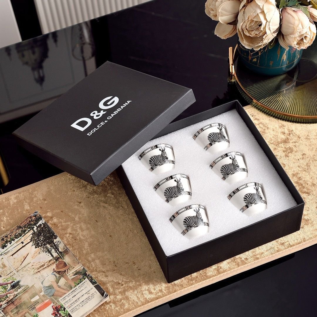 Dolce & Gabbana Zebra Arabic Coffee set of six cups - Image 2 of 2